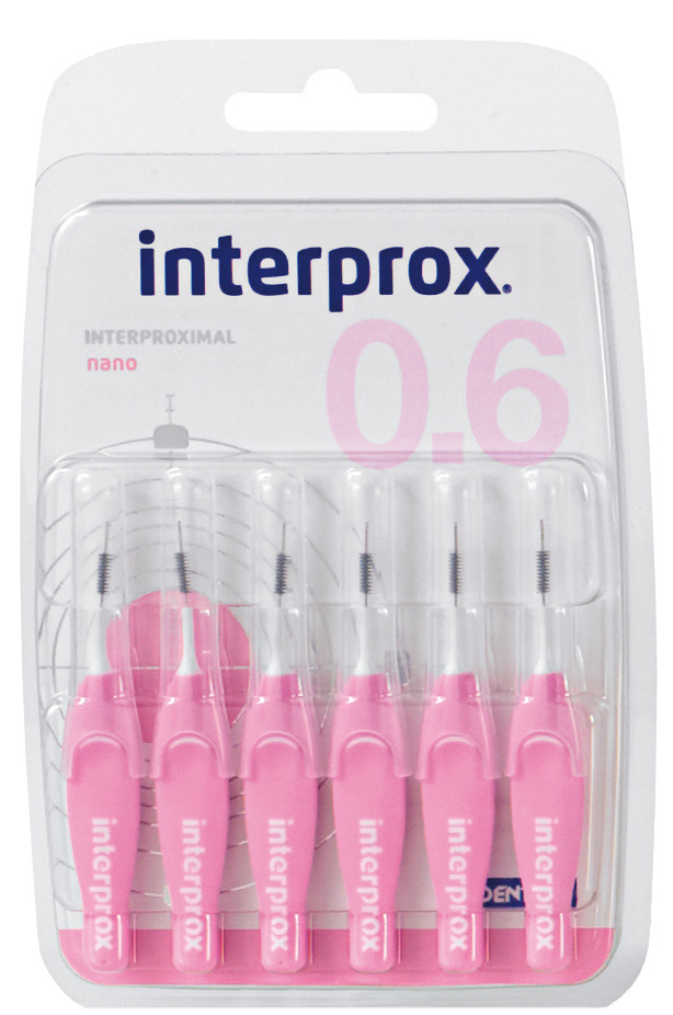 Межзубные ершики для брекетов Interprox Nano 4G, 6 шт (0,6 мм), 1 упаковка  #1