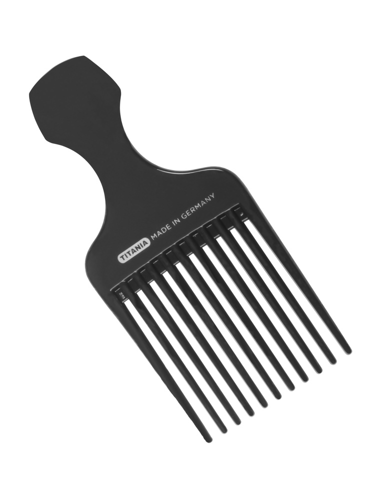 TITANIA Расчёска-гребень (афропик) с редкими зубчиками и удобной ручкой / расческа для кудрявых волос #1
