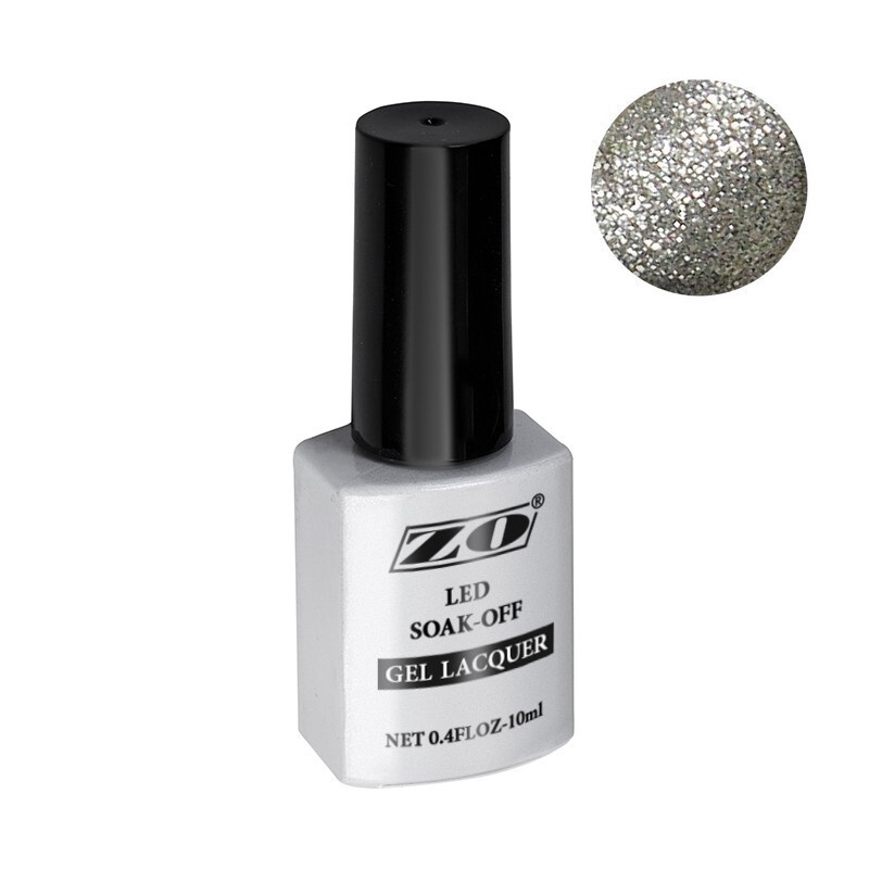 Гель-лак ZO-mGL-165 светло-серебряный шиммер, 10 мл #1