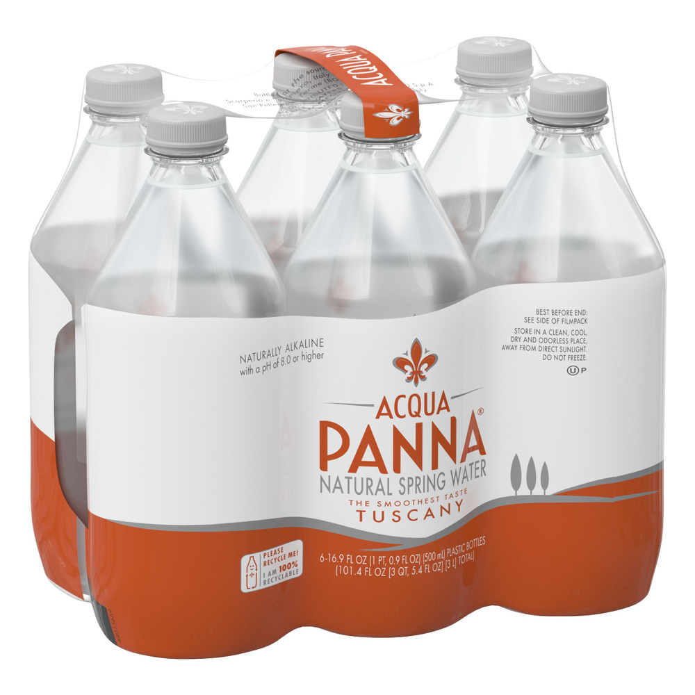 Вода питьевая минеральная Acqua Panna (Аква Панна) 6 шт по 0,5 л, пэт  #1