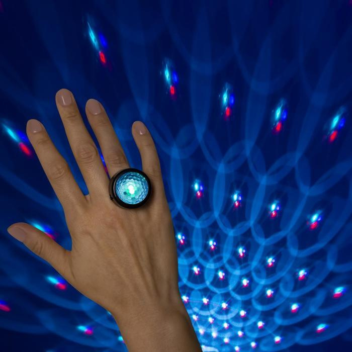 Световой прибор "Кольцо" 2.5 см на руку, хрустальный диско-шар для вечеринки, новогоднее светящееся украшение, #1