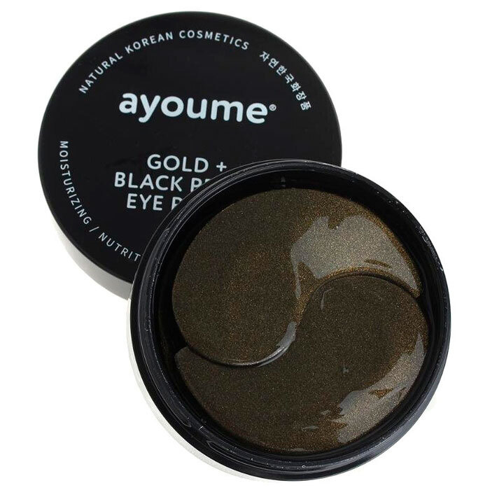 AYOUME Гидрогелевые патчи c золотом и черным жемчугом Gold + Black Pearl Eye Patch 60 шт  #1