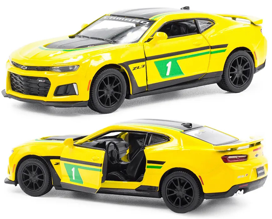 Машинка металлическая Kinsmart 1:36 2017 Chevrolet Camaro ZL1 5399DFKT инерционная, двери открываются #1