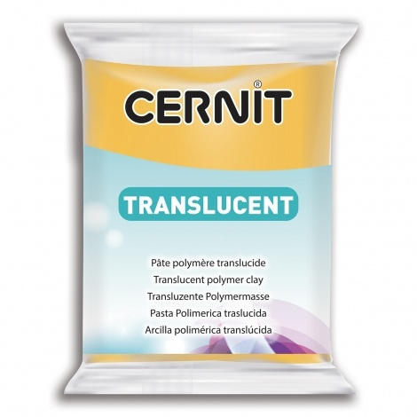 Полимерный моделин "Cernit Translucent" 56гр. прозрачный янтарь 721  #1