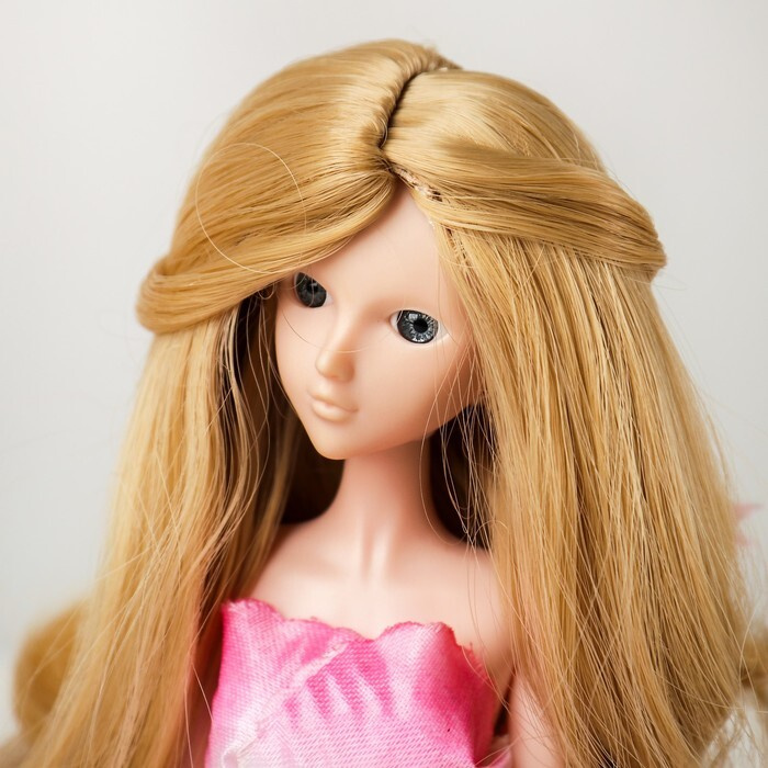 Волосы для кукол "Волнистые с хвостиком" размер маленький, цвет 15  #1