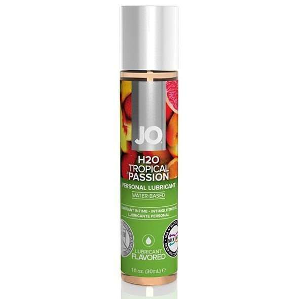 Лубрикант на водной основе с ароматом тропических фруктов JO Flavored Tropical Passion - 30 мл.  #1