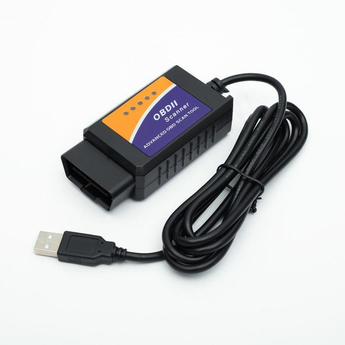 Адаптер для диагностики авто ELM327 OBD II, USB, провод 140 см, версия 1.5  #1