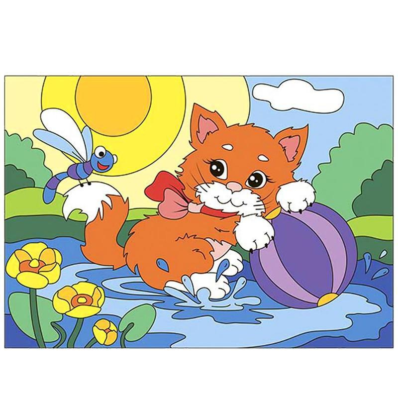 Картина по номерам Радостный котенок, Ркн-034 #1