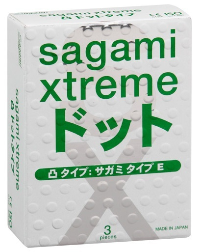 Презервативы Sagami Xtreme Type-E с точками - 3 шт. #1