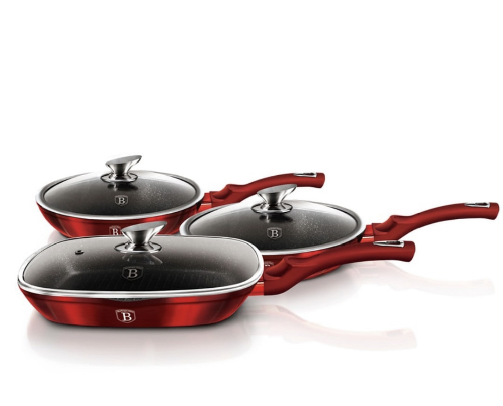 Набор посуды , 6 предметов, (красный) - купить с доставкой по выгодным ...