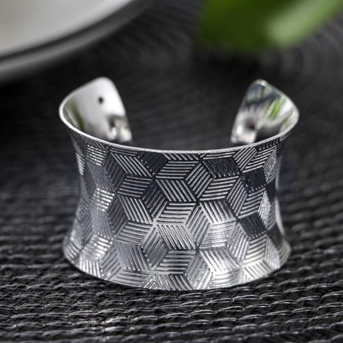 Кольцо для салфетки Грани , 4 3,5 см, цвет серебряный #1