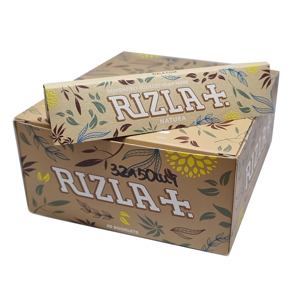 Бумага для сигарет блок "Rizla+" KS Natura 32л*50шт. #1