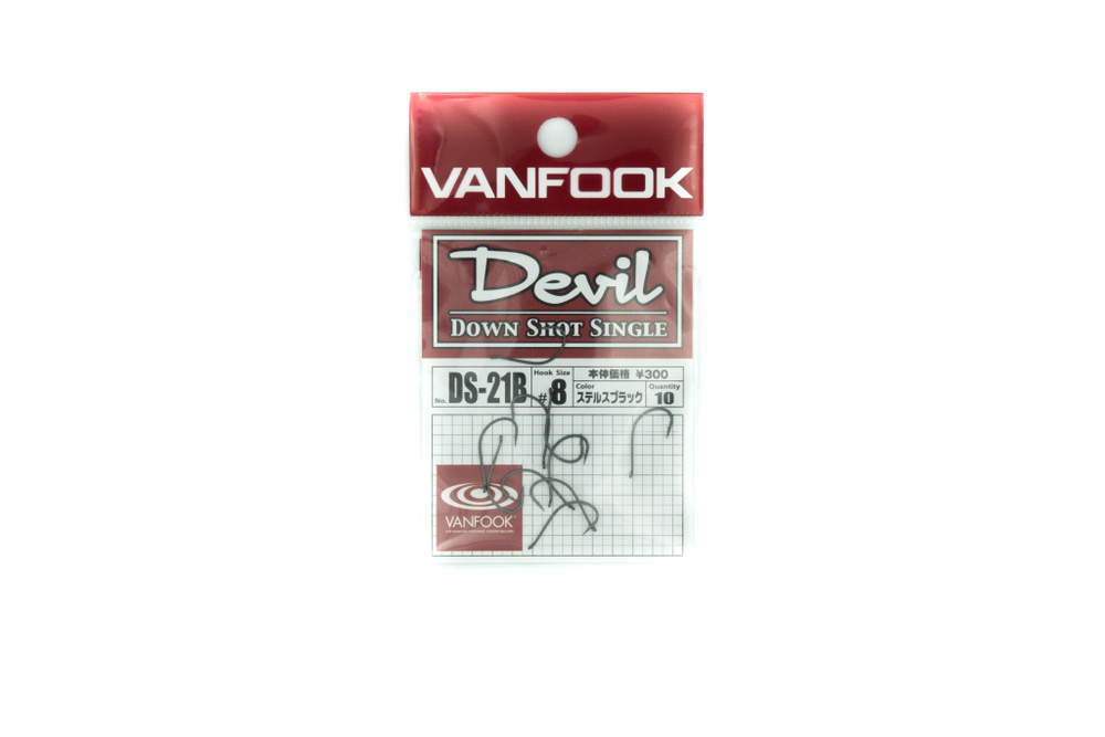 Крючки одинарные VANFOOK DS-21B, #8 #1