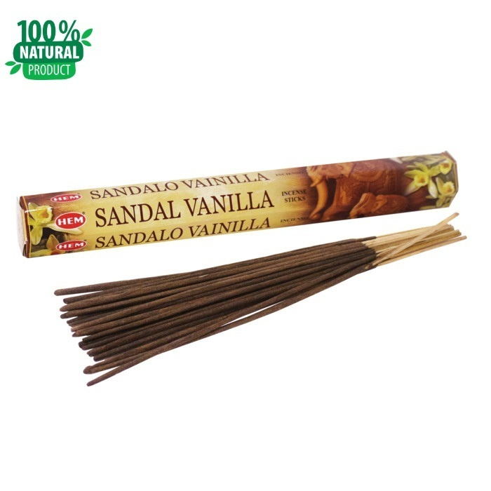 Благовония Сандал-Ваниль ХЕМ / HEM " Sandal-Vanilla " 20 палочек / Индийские аромапалочки / Ароматы для #1