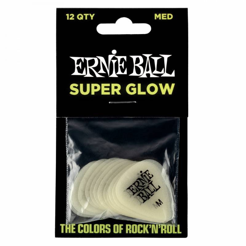 Медиаторы ERNIE BALL 9225. В наборе 12 медиаторов 0,72 мм, светятся в темноте  #1