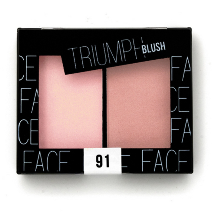 TRIUMPF Румяна двухцветные ctbl09, тон 91 персиковый беж/холодный розовый  #1