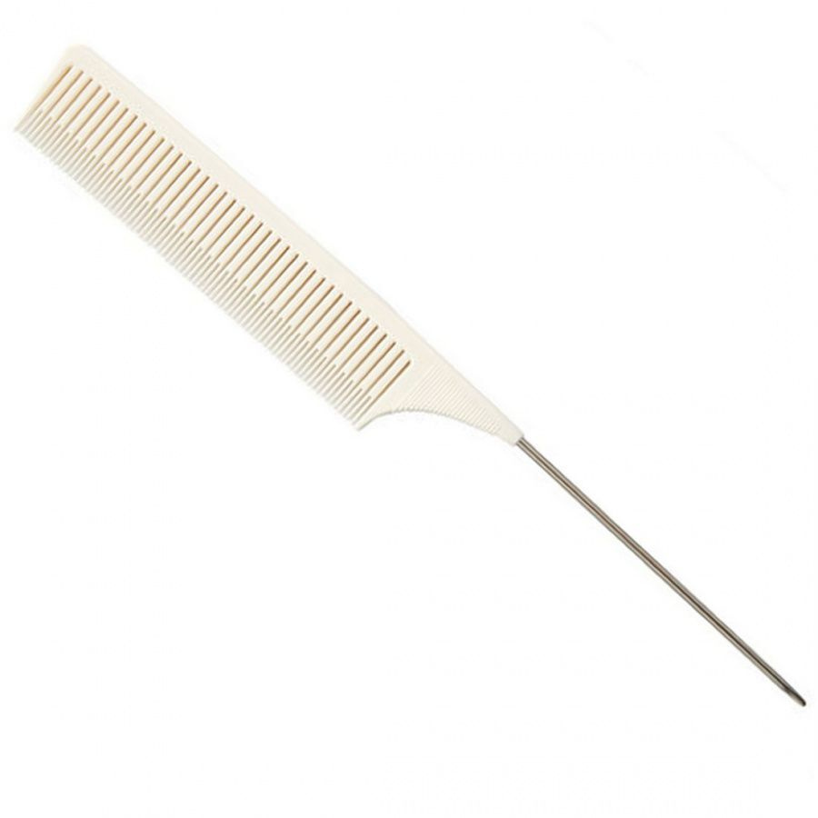 Nail Art Расчёска для мелирования узкая (металлическая спица), белый  #1