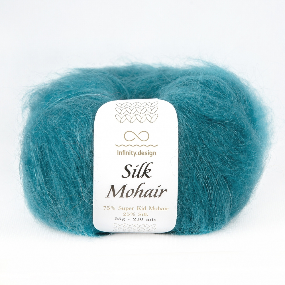 Пряжа для вязания Infinity Design Silk Mohair (6545 Petrol) 8 мотков #1