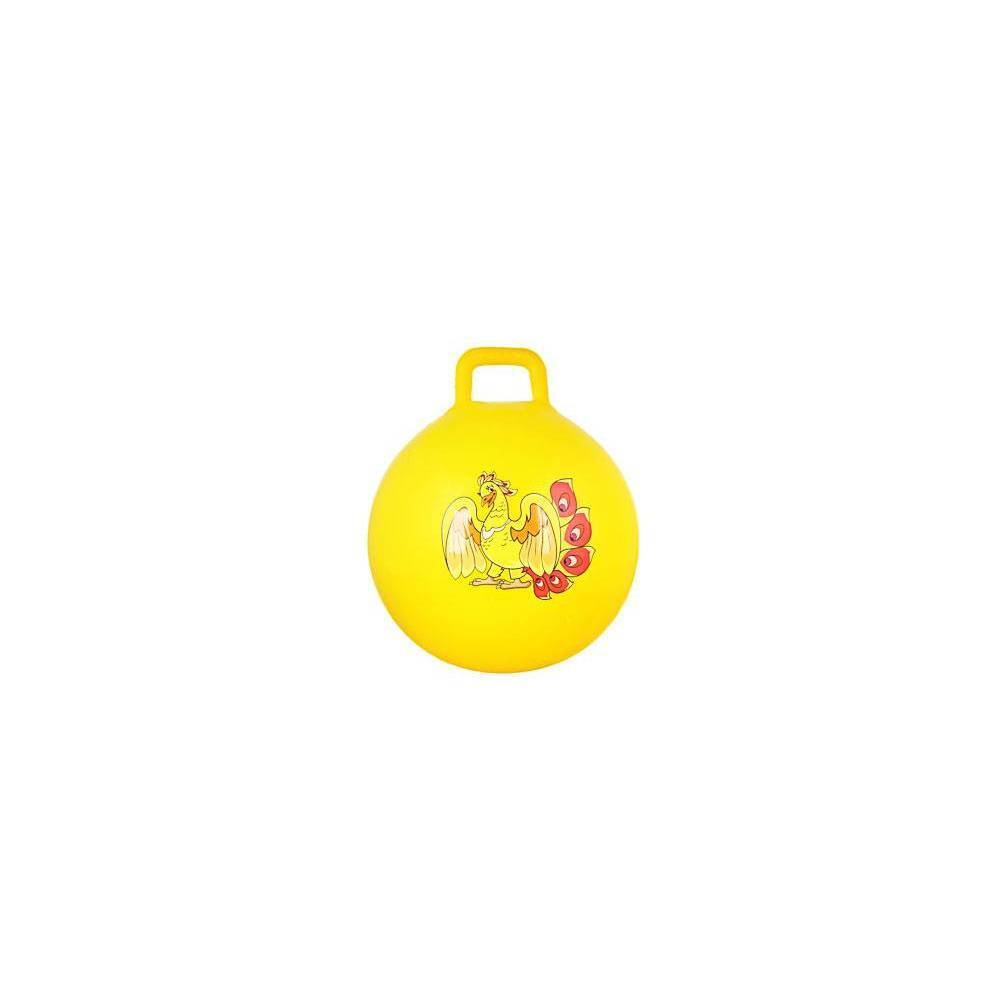 Желтый мяч-попрыгун с ручками, ПВХ, 50см, 400гр #1