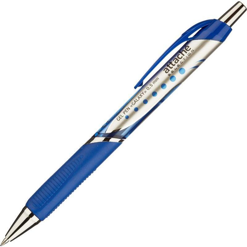 Ручка гелевая автоматическая Attache Selection Galaxy, синяя, линия 0.5 мм  #1
