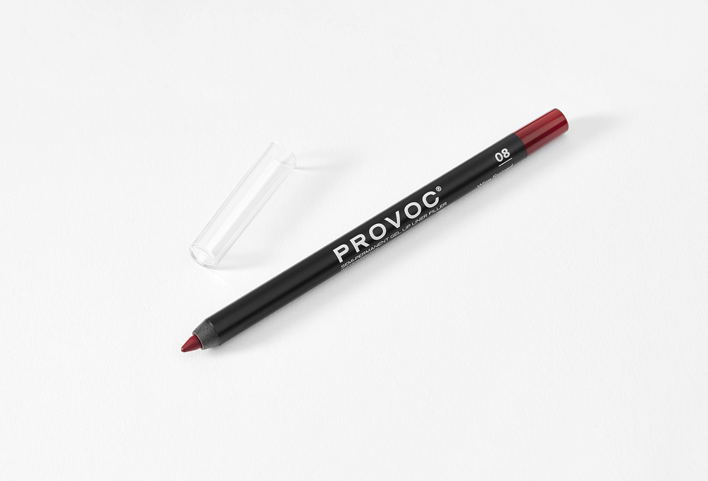 Provoc Gel Lip Liner 08 Wine Stained Гелевая подводка в карандаше для губ  #1