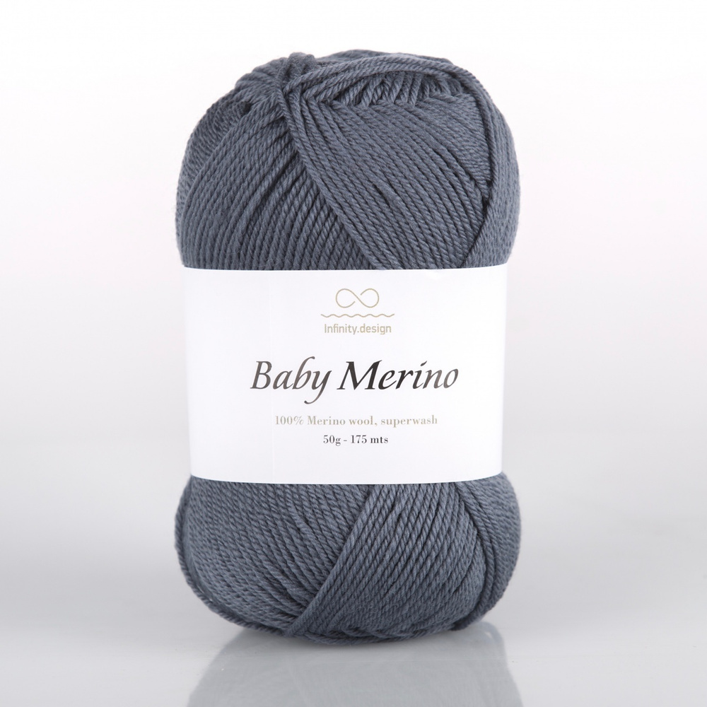 Пряжа для вязания Infinity Design Baby Merino (6061 Dark Grey Blue) 8 мотков #1