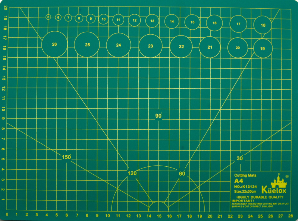 Коврик (мат) для резки А4 (22х30 см) KUELOX двусторонний #1