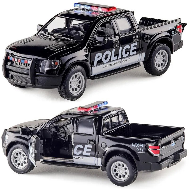 Машинка металлическая Kinsmart 1:46 2013 Ford F-150 SVT Raptor Police (Форд Раптор) Полиция 5365DPRKT #1