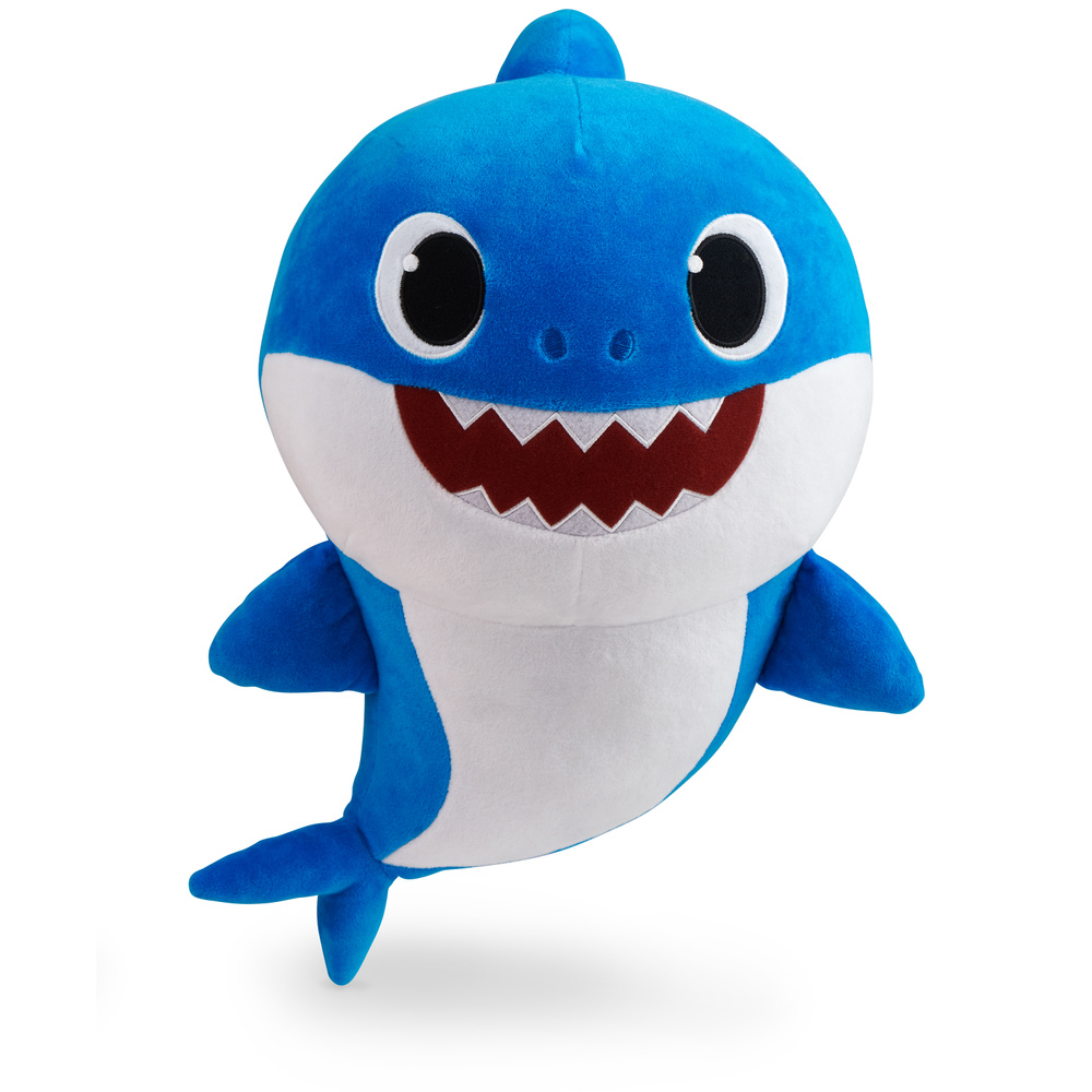 Игрушка мягкая плюшевая Папа Акула Baby Shark, 35 см, синий, WowWee  #1