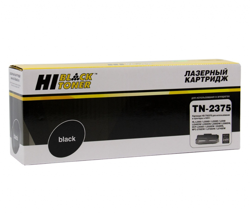 Тонер-картридж Hi-Black (HB-TN-2375/TN-2335) для Brother HL-L2300/ 2305/ 2320/ 2340/ 2360, чёрный (2600 #1