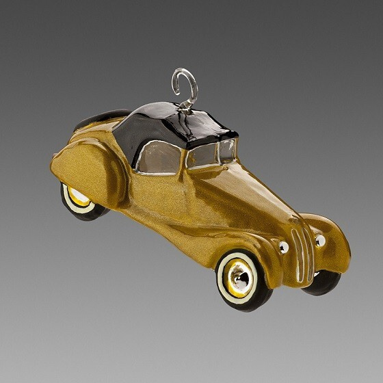 Елочная игрушка Авто кабриолет золотистый Mostowski #1