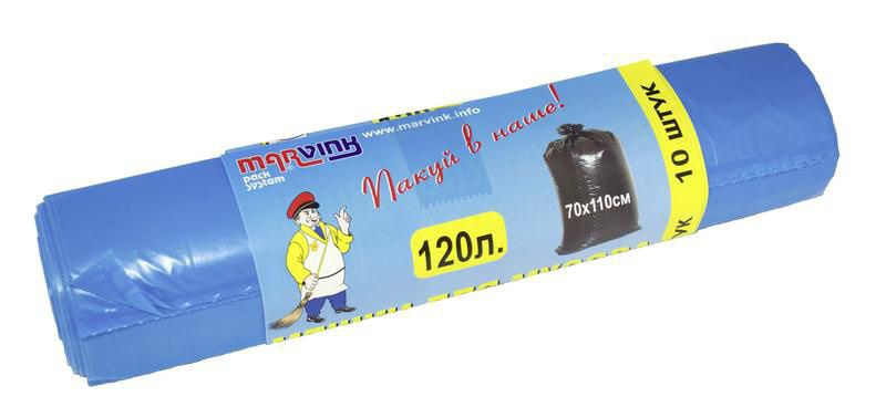 Мешки для мусора Marvink 70 x 110см, 120л х 10шт #1