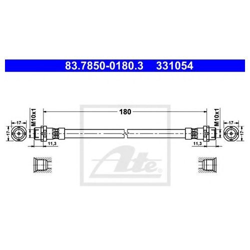 Ate Трубки тормозные, арт. 83785001803, 1 шт. #1