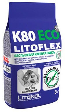 Беспылевая универсальная клеевая смесь LITOKOL LITOFLEX K80 ECO #1