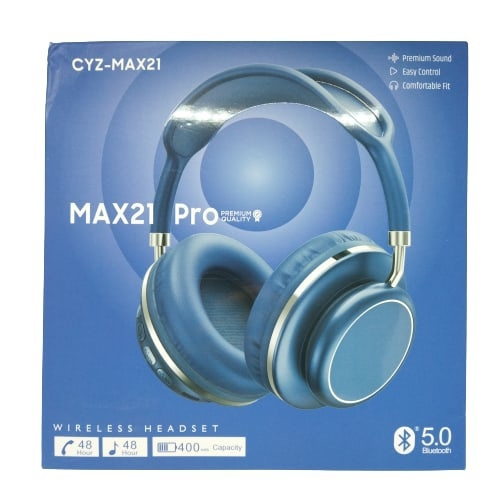 Беспроводные полноразмерные наушники CYZ-MAX21 Pro / С активным шумоподавлением, синий / Wireless Headset #1