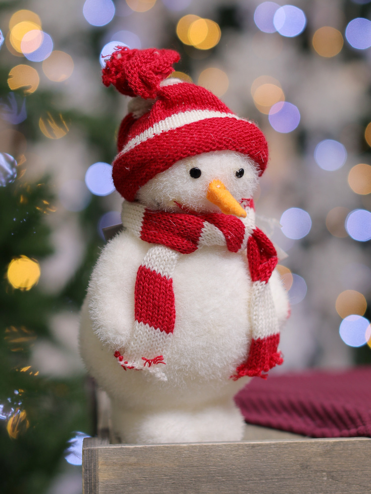 Новогодняя фигурка Снеговик/ Снеговик 16см/ Игрушка под ёлку China Dans  #1