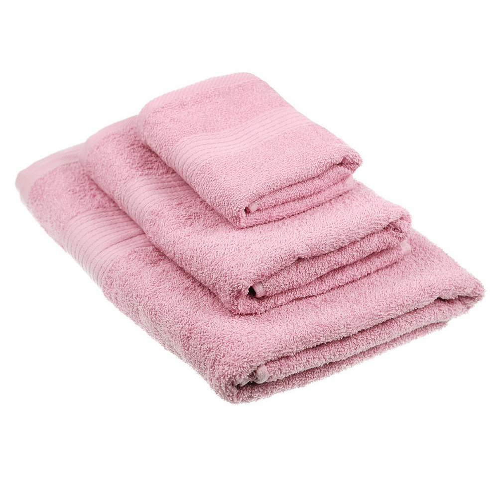 Домашняя мода Полотенце для лица, рук, Махровая ткань, 35x60 см, розовый, 1 шт.  #1