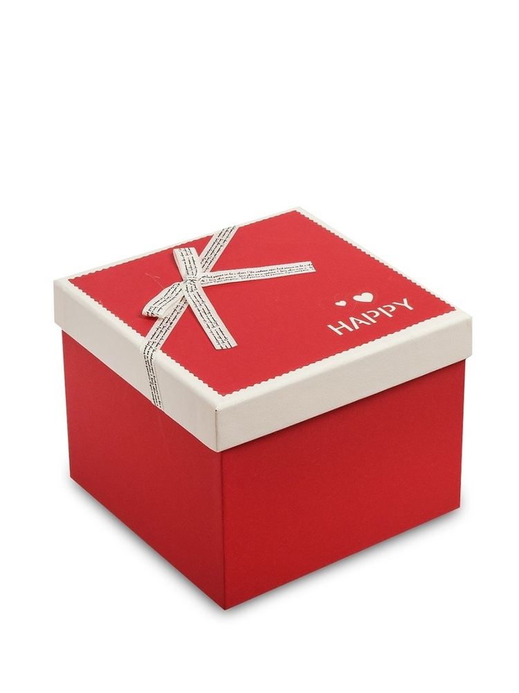 Коробка подарочная красная 12*15,5*15,5 см #1