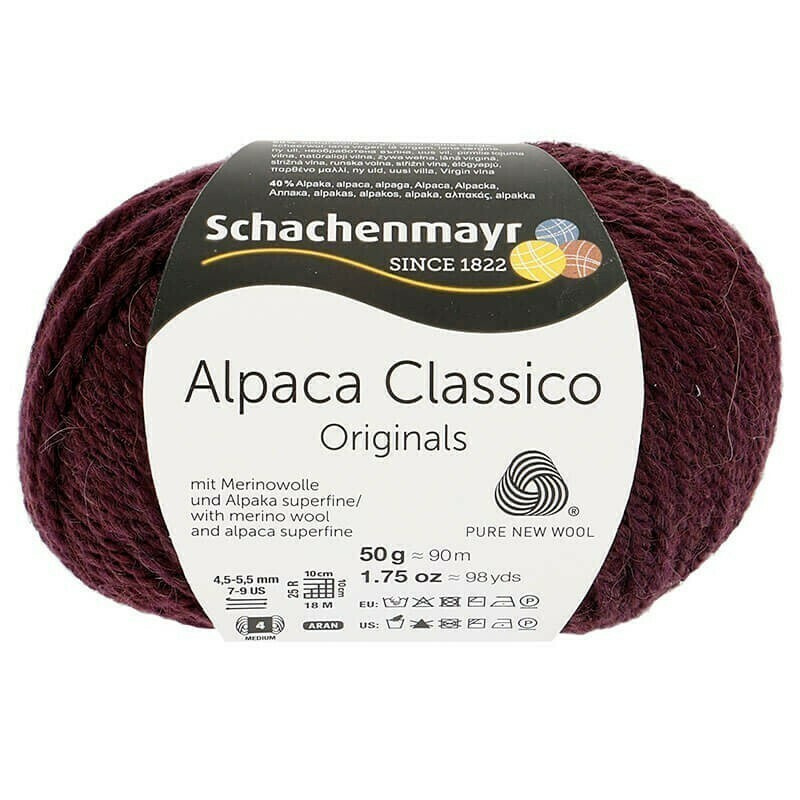 Пряжа Schachenmayr Originals Alpaca Classico 00049 aubergine #1