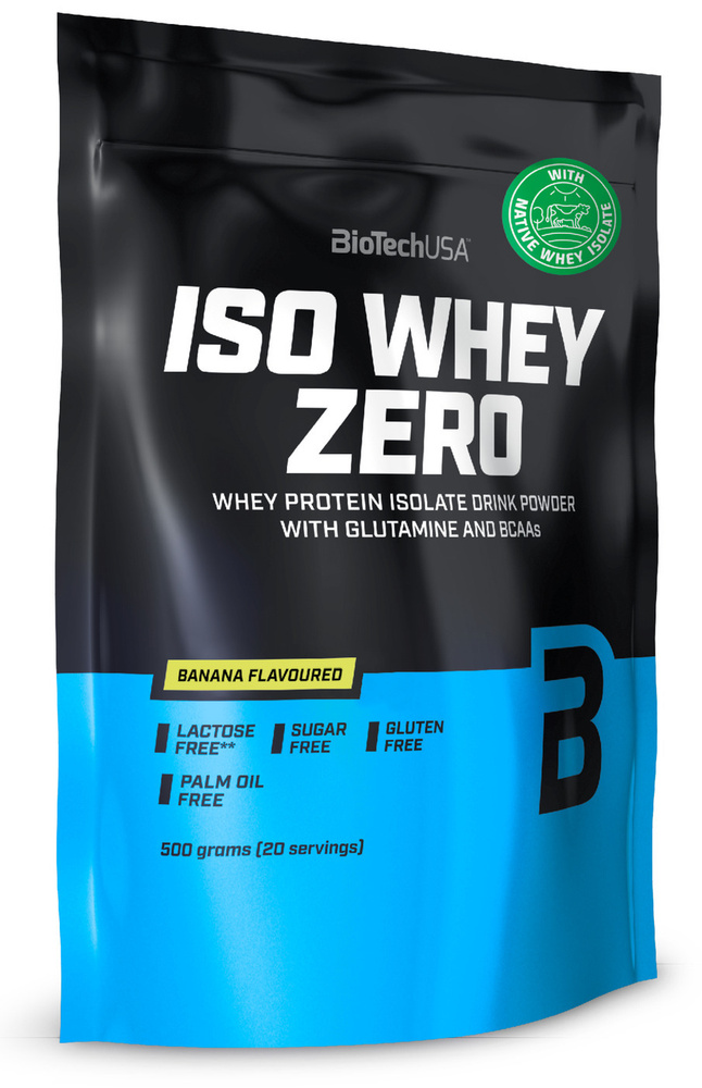 Сывороточный протеин изолят BioTechUSA Iso Whey Zero 500 г. банан #1