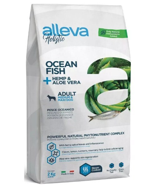 Alleva для собак HOLISTIC Dog ADULT OCEAN FISH MEDIUM MAXI 2KG, Аллева для собак Холистик с океанической #1