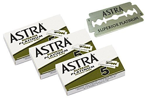 ASTRA SUPERIOR PLATINUM / Лезвия классические для Т-образных станков, двусторонние, 15 шт  #1