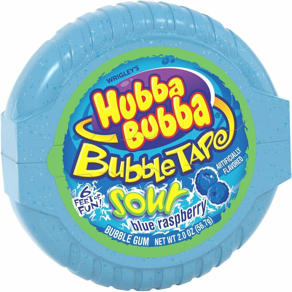 Жевательная резинка лента Hubba Bubba Blue Raspberry / Хубба Бубба Голубая Малина 56,7 г. (США)  #1