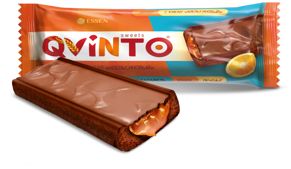 Конфеты QVINTO КВИНТО, печенье с какао, карамелью со вкусом апельсина и шоколадом, коробка шоу-бокс 21 #1