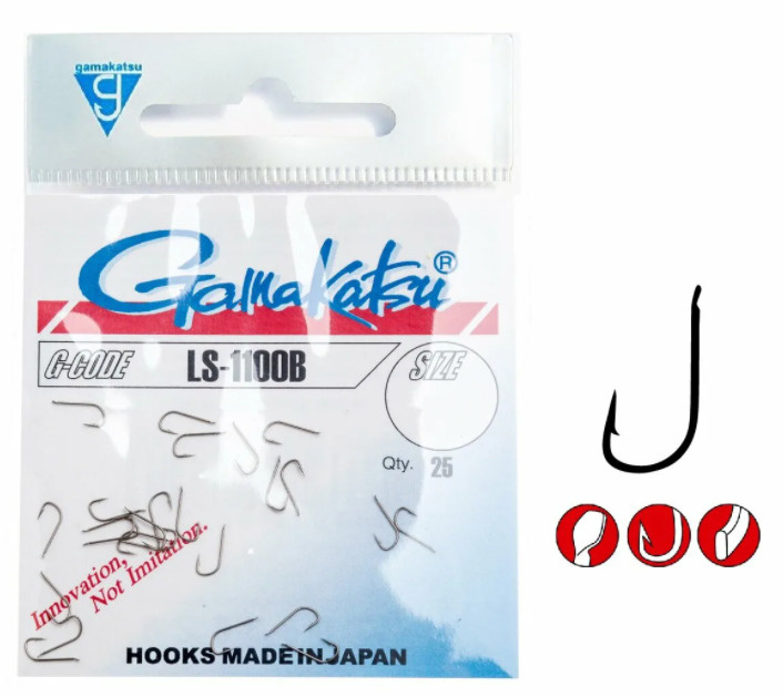 Крючки Gamakatsu Hook LS-1100B №14 25 шт. #1