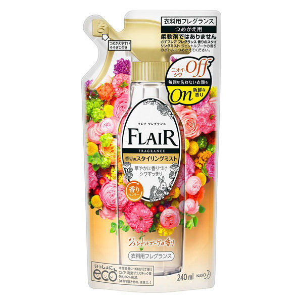 KAO Flair Floral Harmony Кондиционер-спрей для глажки белья, цветочный аромат, сменная упаковка 240 мл #1