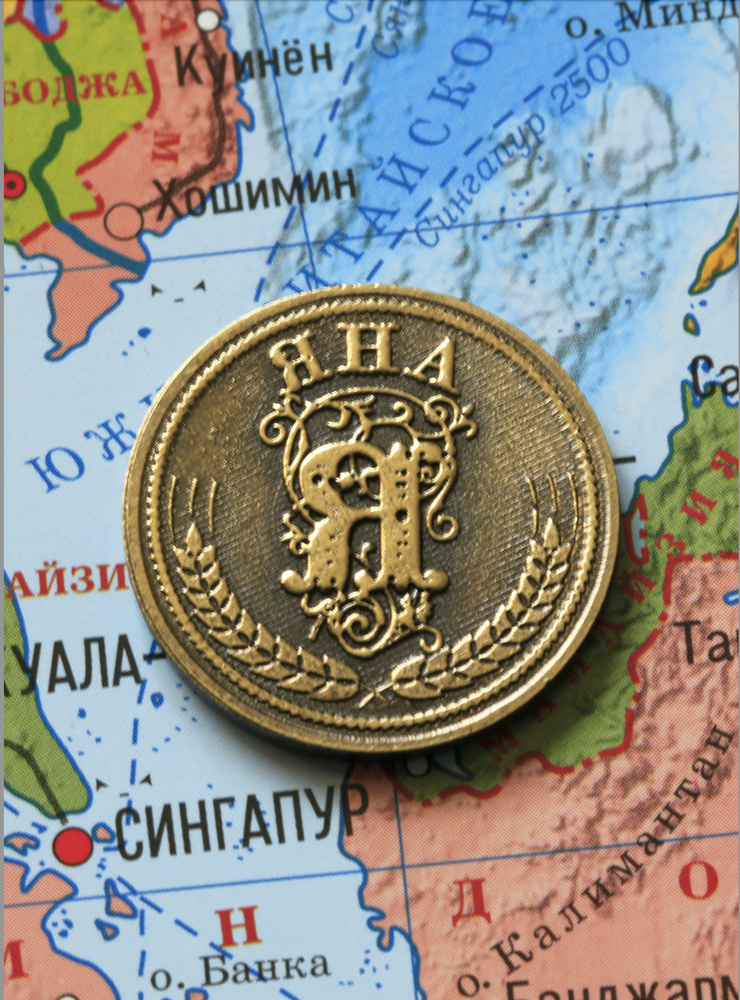 Именная сувенирная монетка в подарок на богатство и удачу для женщины, девушки и девочки - Яна  #1