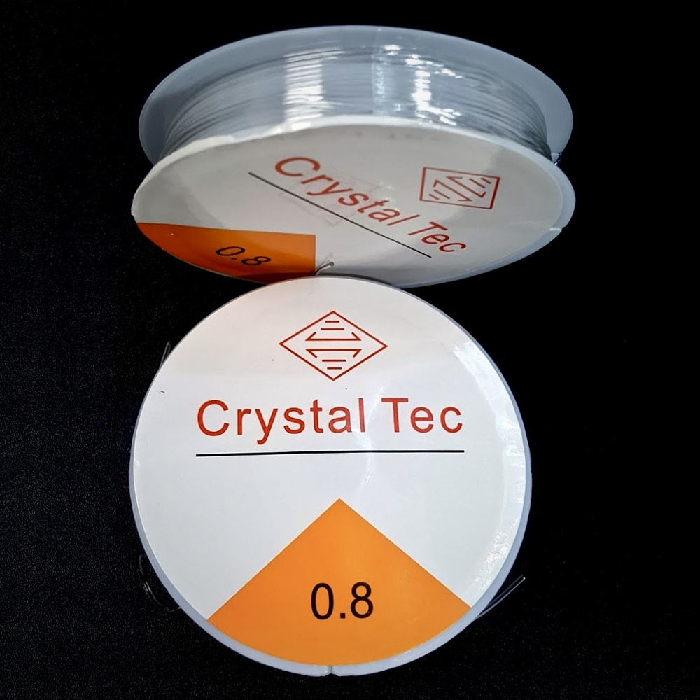 Нить-резинка для бисера 0,8 мм, леска эластичная для браслетов, резинка для браслетов, прозрачный.  #1