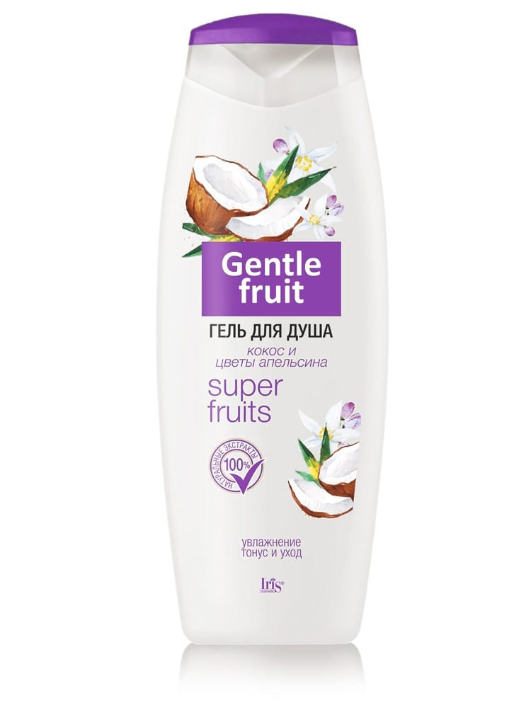 IRIS GENTLE FRUIT Гель для душа Кокос и Цветы Апельсина, 400 мл #1