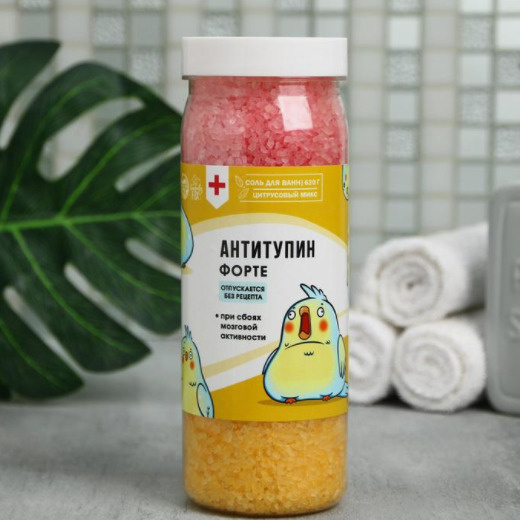 Соль для ванны "Антитупин" 620 г, аромат цитрусовый микс, Россия  #1